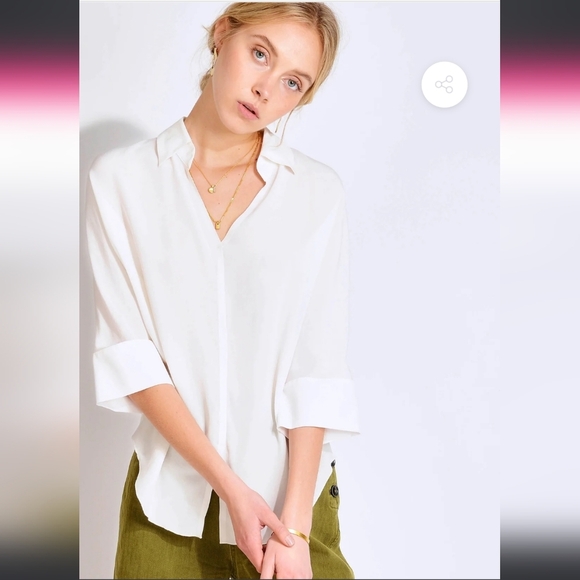 Sourcery | The Byron Shirt Washable Silk Top EUC Sz: M/L - Picture 7 of 8